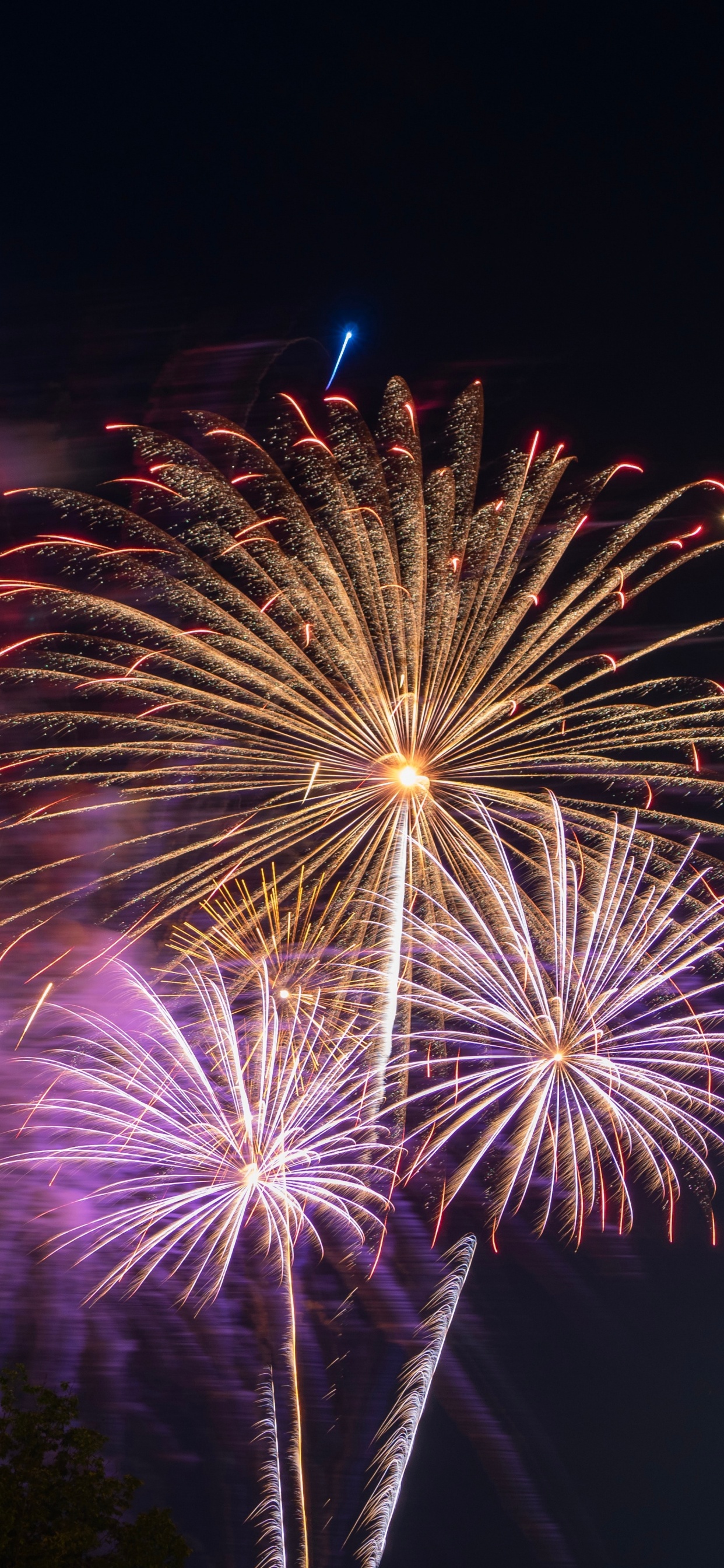 Feuerwerk, Neue Jahre Tag, Nacht, Mitternacht, Festival. Wallpaper in 1242x2688 Resolution