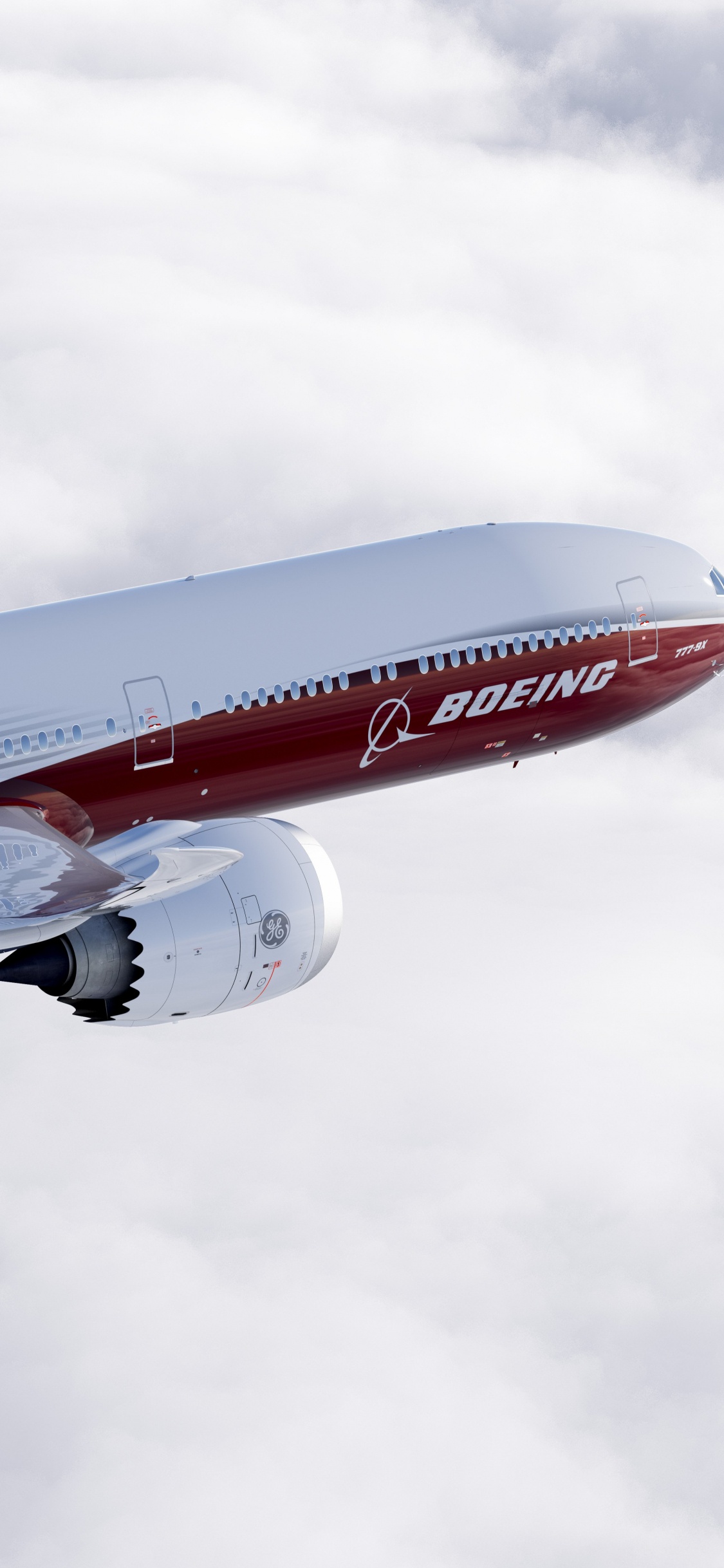 Red and White Airplane Under White Clouds During Daytime. Wallpaper in 1125x2436 Resolution