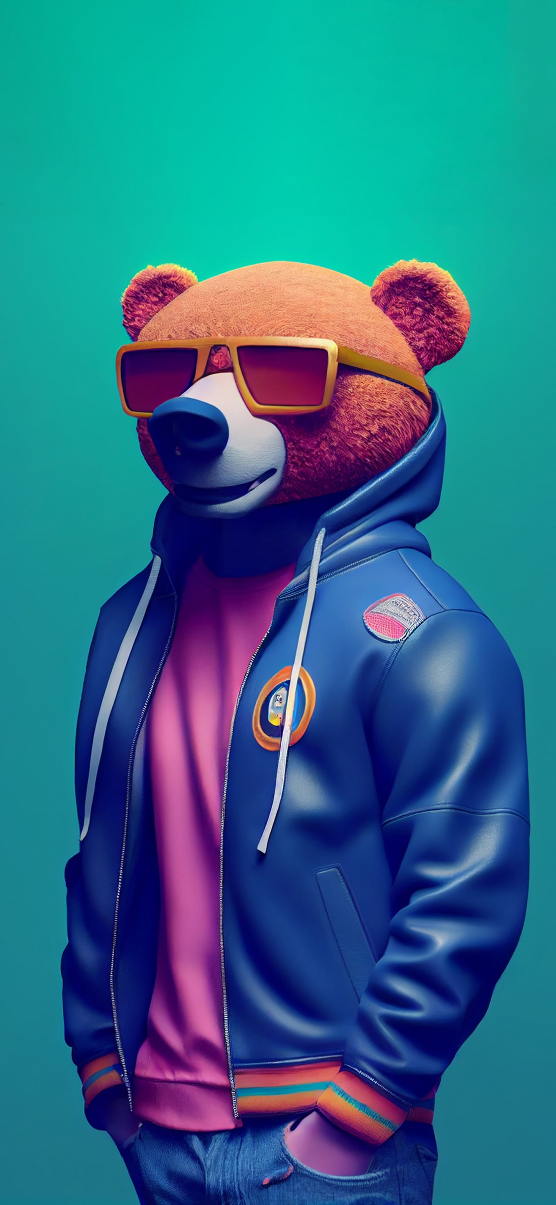 Azure, Lunettes, Purple, Manche, Geste. Wallpaper in 1125x2436 Resolution