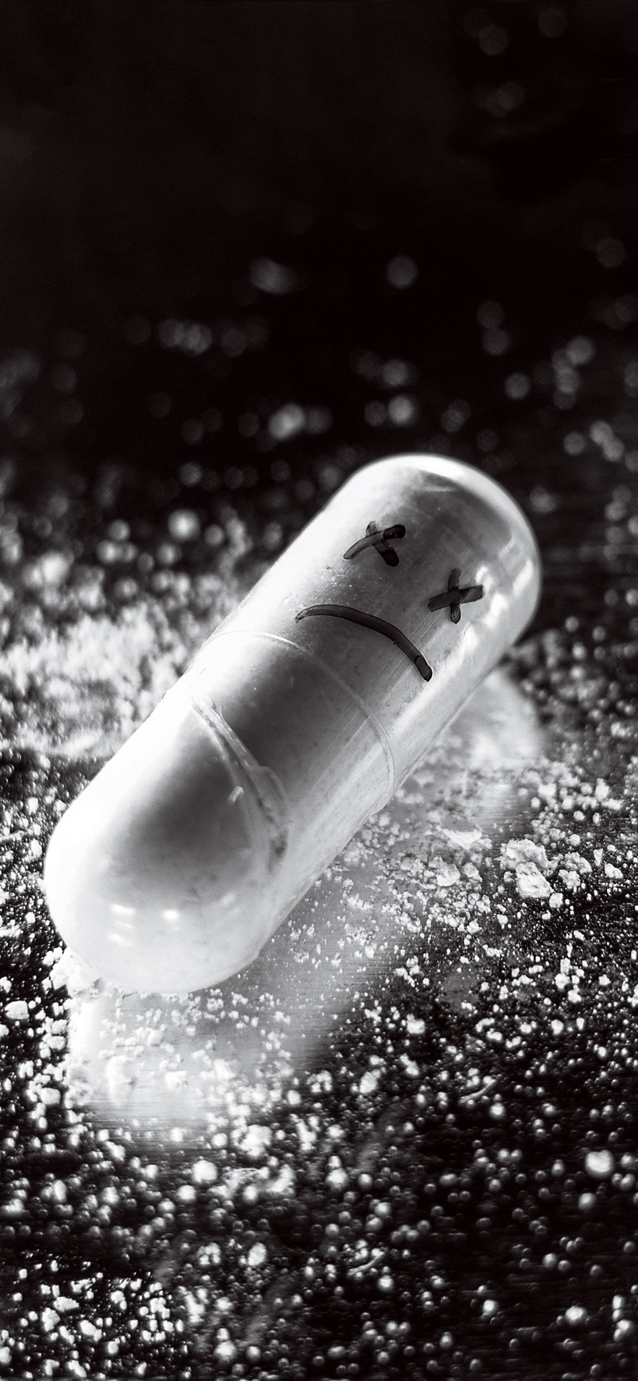 White Medication Pill on Red Surface. Wallpaper in 1242x2688 Resolution