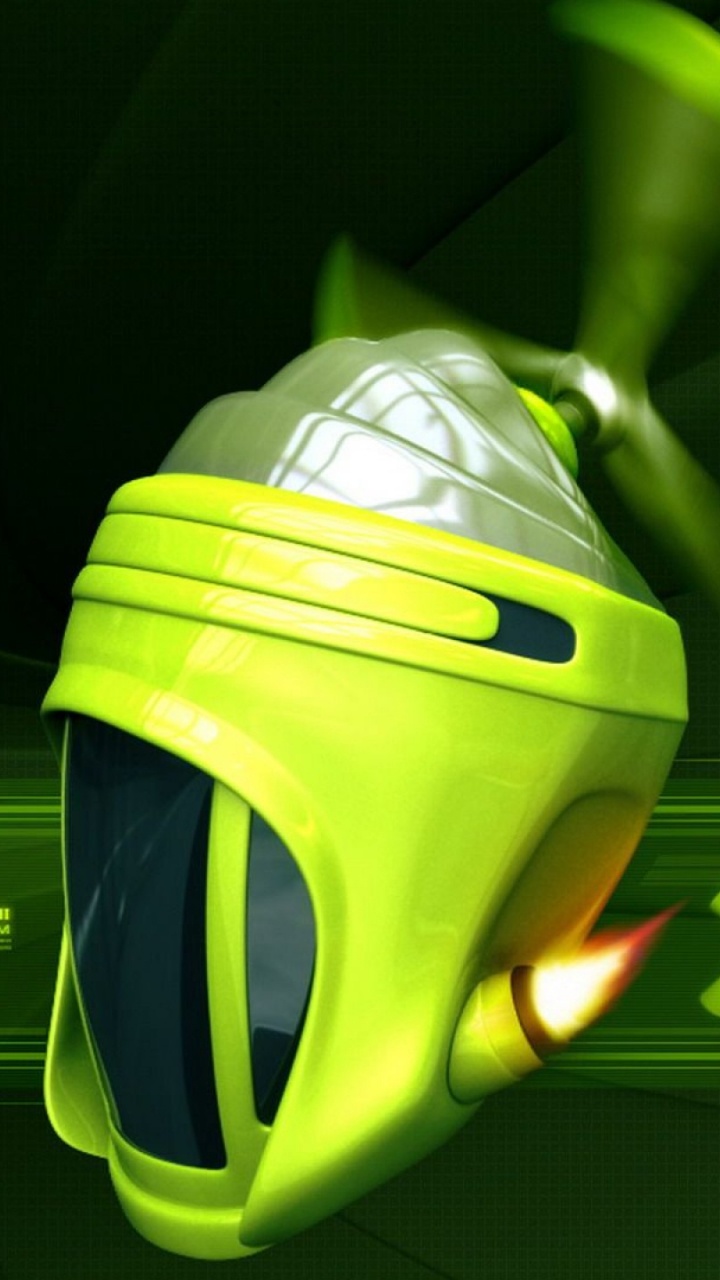 White and Green Robot Toy. Wallpaper in 720x1280 Resolution