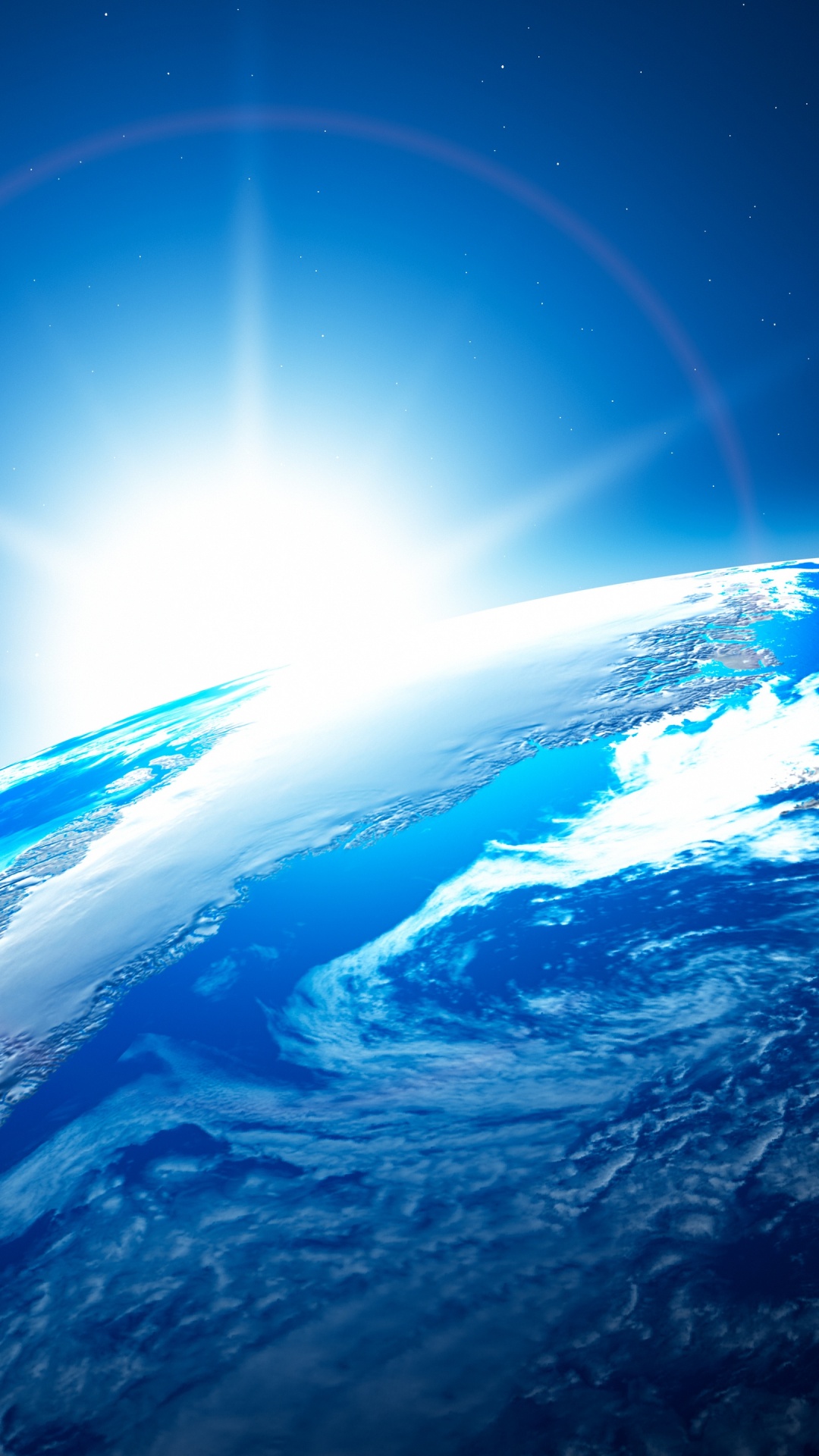 Ilustración de Galaxia Azul y Blanca. Wallpaper in 1080x1920 Resolution