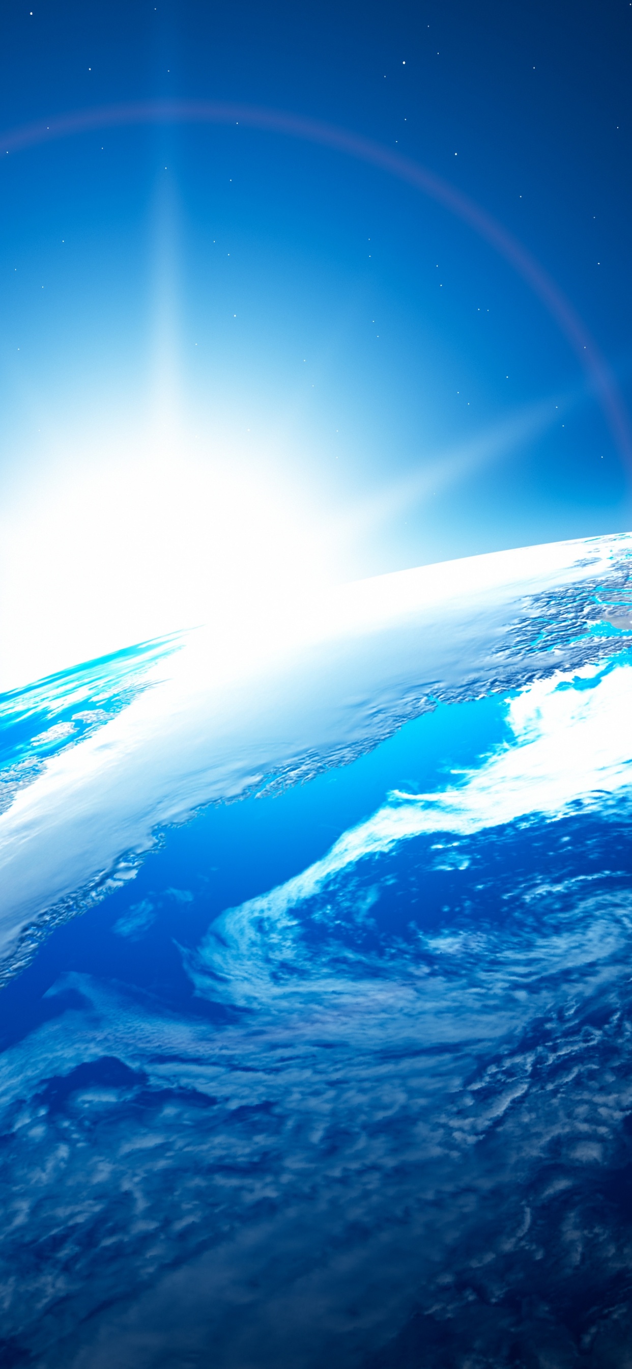 Ilustración de Galaxia Azul y Blanca. Wallpaper in 1242x2688 Resolution