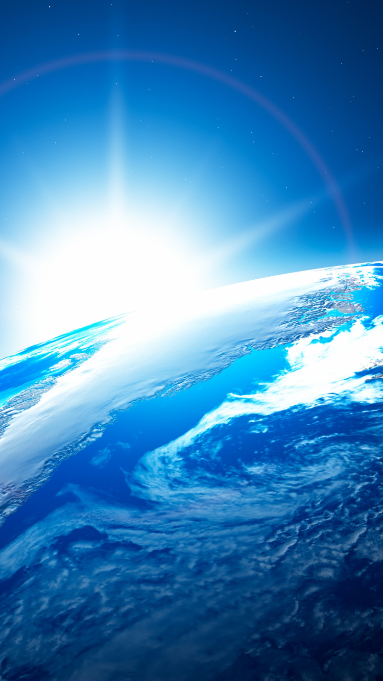 Ilustración de Galaxia Azul y Blanca. Wallpaper in 750x1334 Resolution