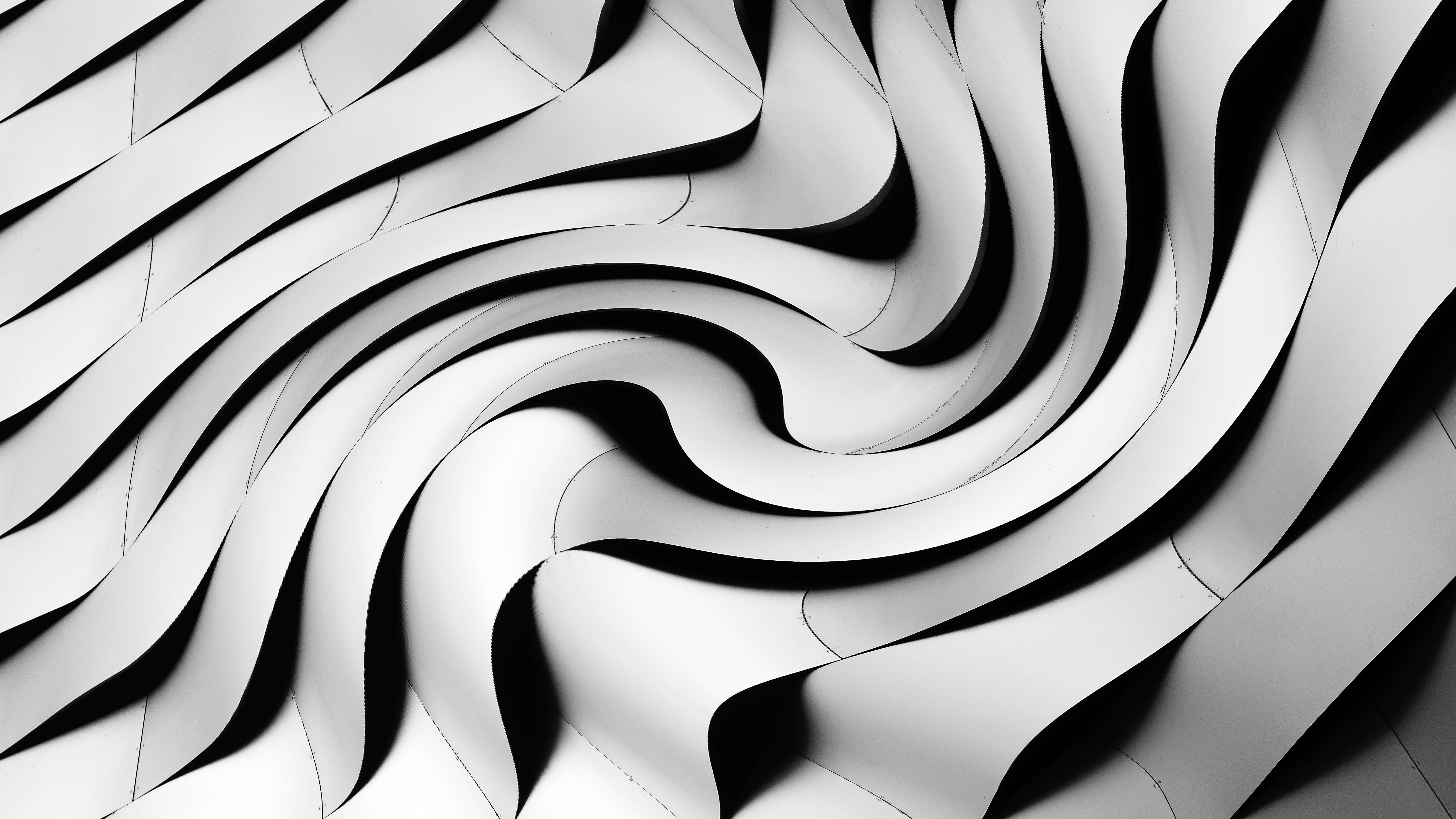 白色, 黑色的, 建筑, 黑色和白色的, 正面 壁纸 7680x4320 允许