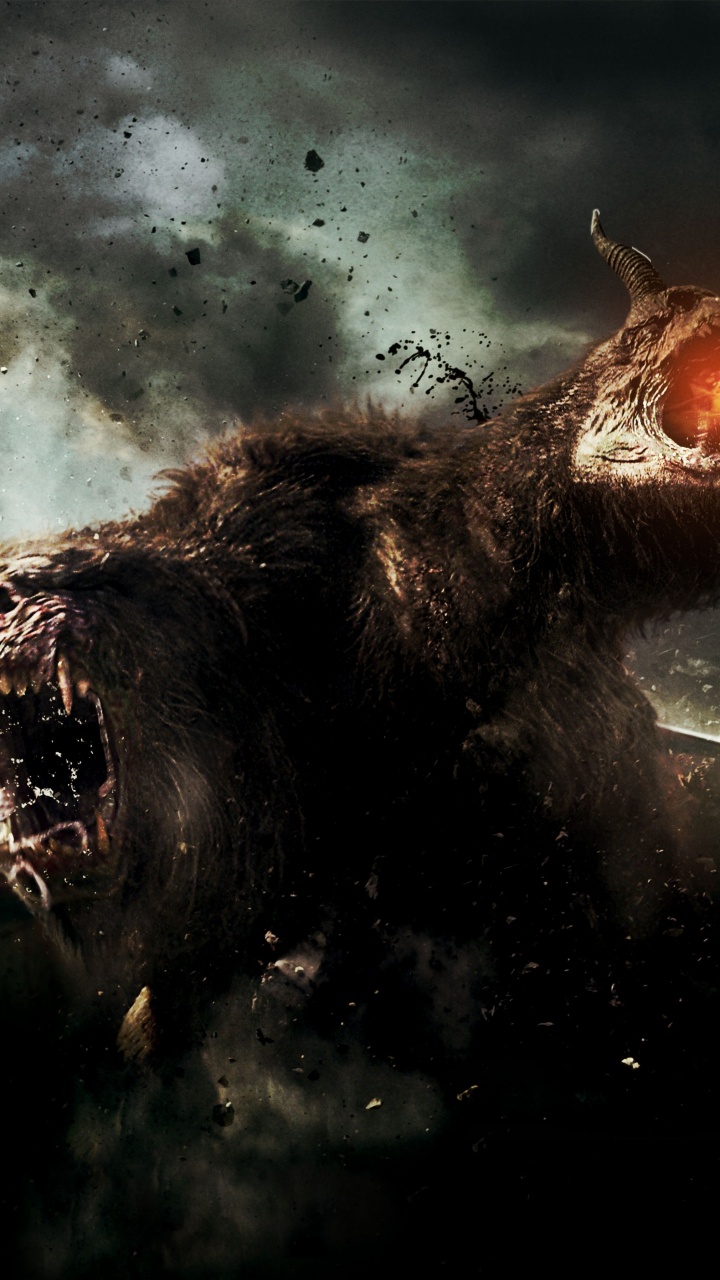 Animal Marrón Con Humo Blanco. Wallpaper in 720x1280 Resolution