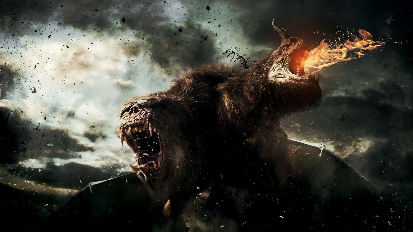 Animal Brun Avec de la Fumée Blanche. Wallpaper in 1366x768 Resolution