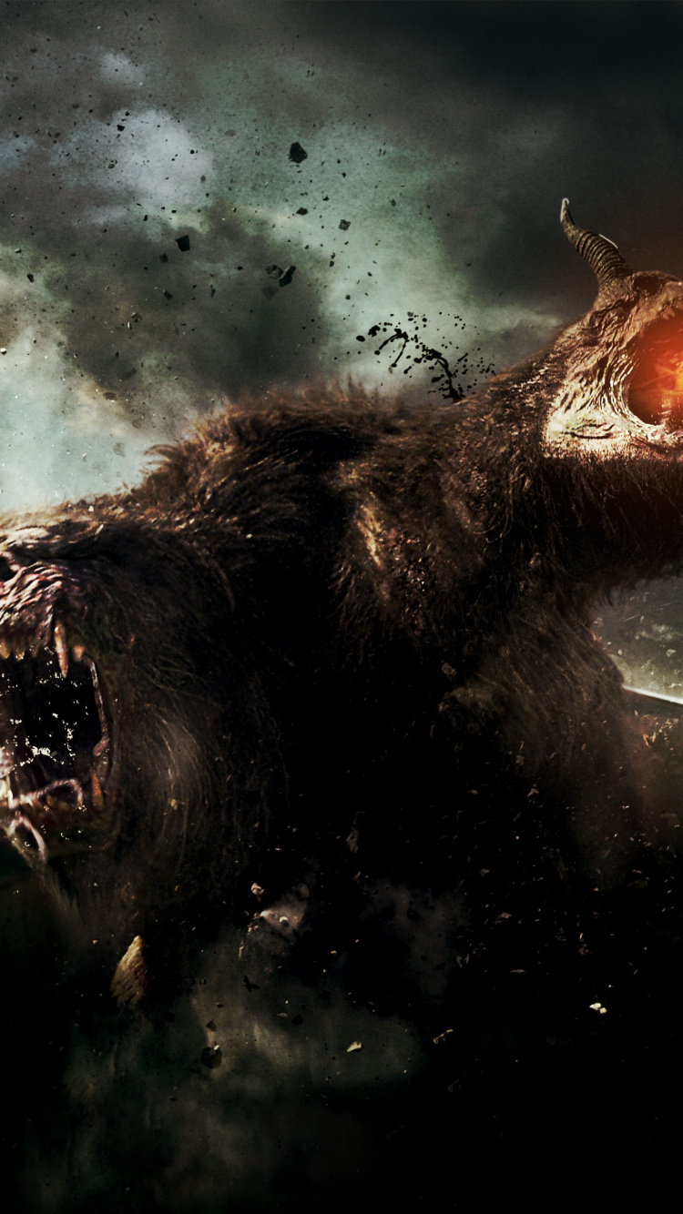 Animal Brun Avec de la Fumée Blanche. Wallpaper in 750x1334 Resolution