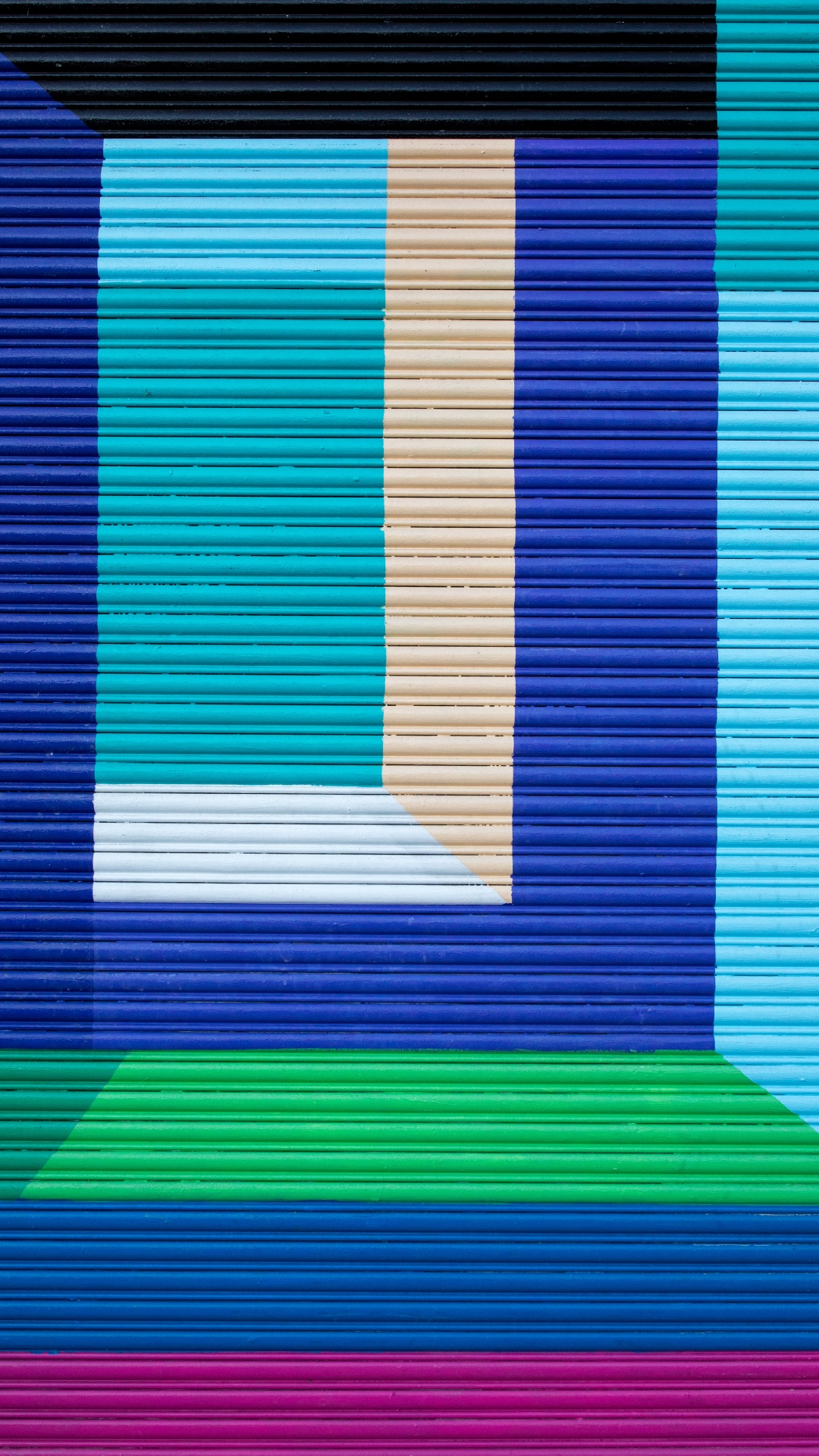 Green and Blue Striped Illustration. Wallpaper in 1080x1920 Resolution