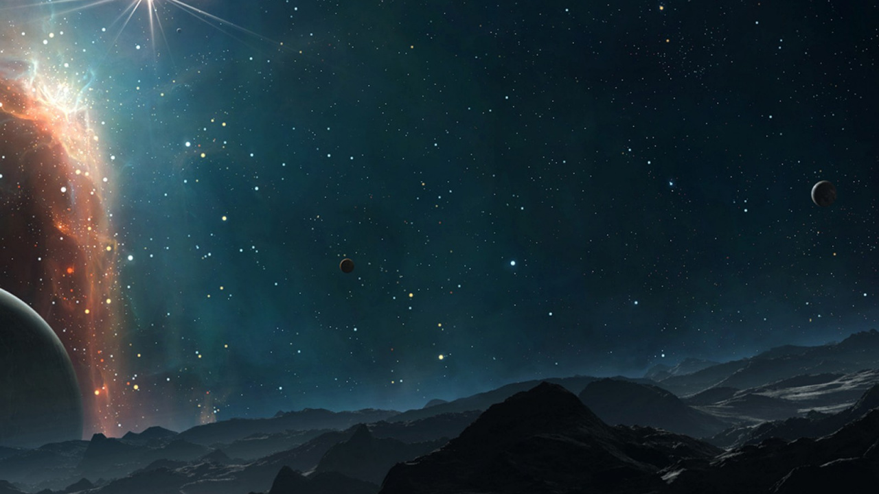 White Stars in The Sky During Night Time. Wallpaper in 1280x720 Resolution