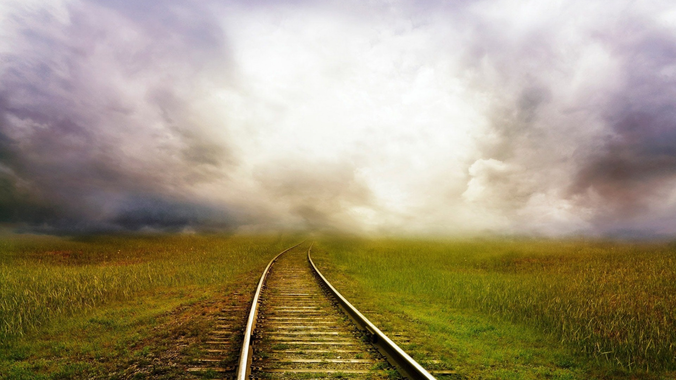 Railroad Public Domain, Rail Transport, Train, Track, Transport. Wallpaper in 1366x768 Resolution