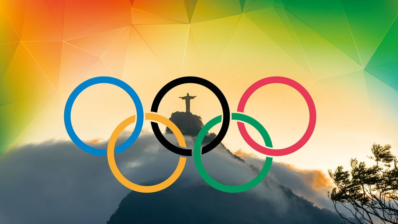 Ilustración en Forma de Corazón Azul y Rosa. Wallpaper in 1280x720 Resolution