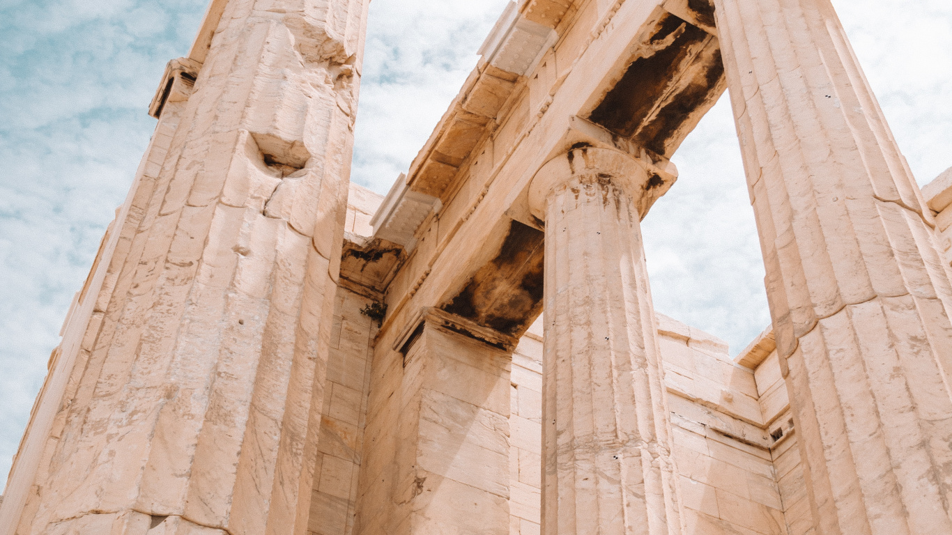 天空, 建筑, 历史站, 木, 古罗马建筑 壁纸 1366x768 允许