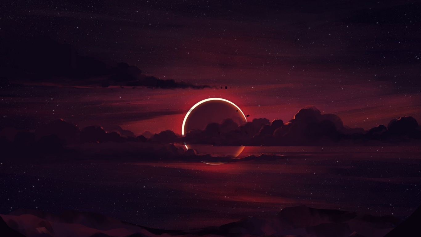 L'homme, Atmosphère, Eau, Afterglow, Paysage Naturel. Wallpaper in 1366x768 Resolution