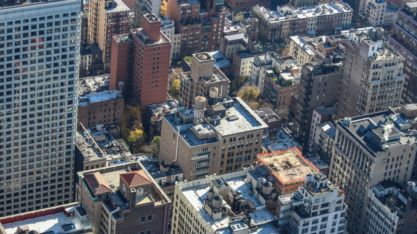 Aerial View of City Buildings During Daytime. Wallpaper in 1366x768 Resolution
