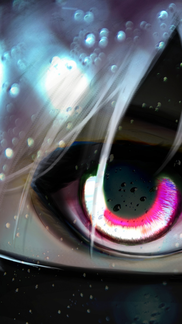 Peinture Abstraite Bleue et Violette. Wallpaper in 750x1334 Resolution