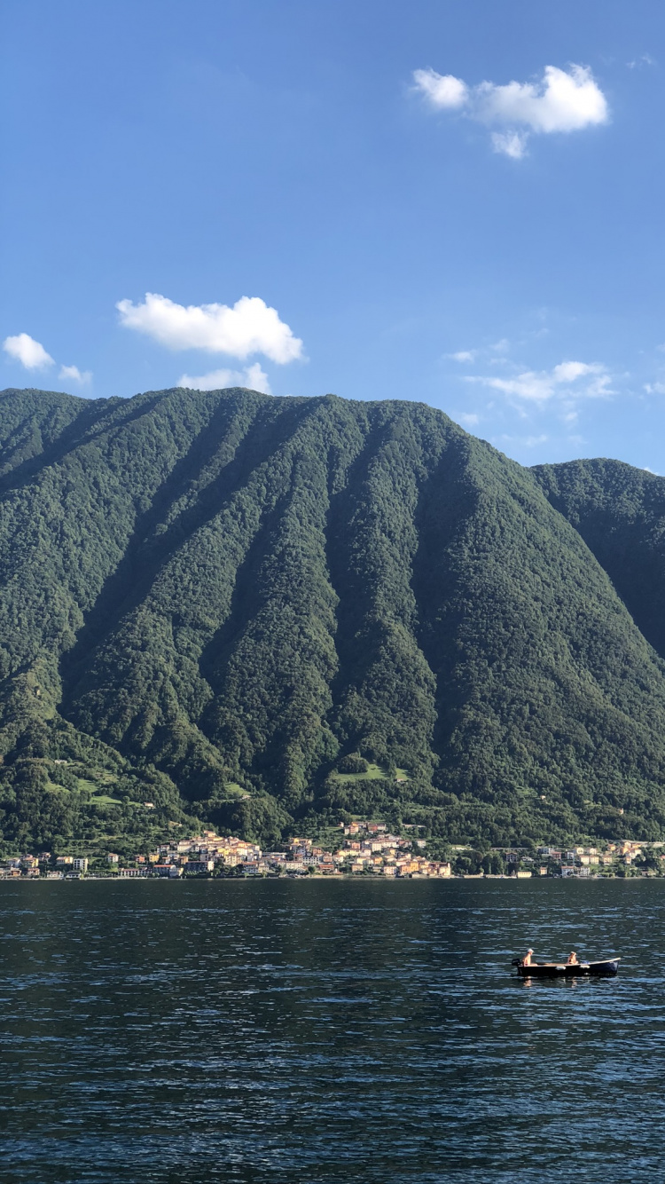 多山的地貌, 高地, 船只, 海角, 积云 壁纸 750x1334 允许