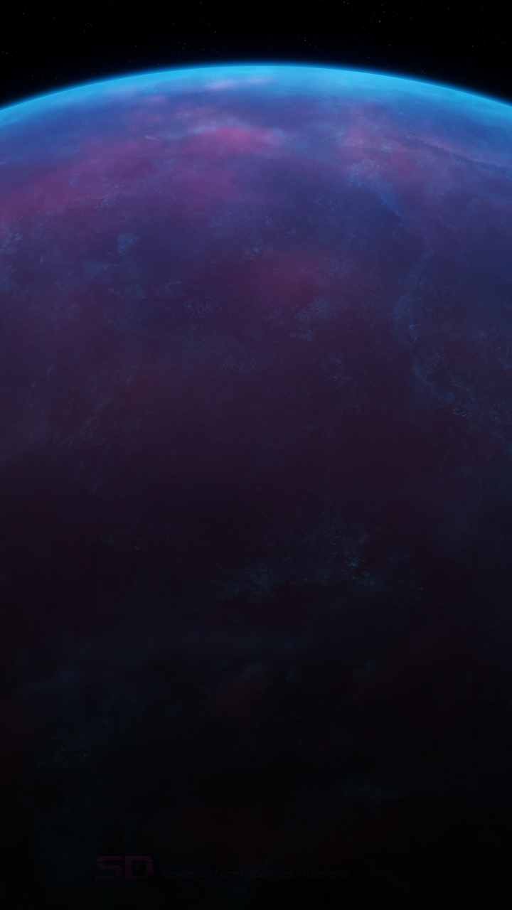 Blue and Green Planet With Black Background. Wallpaper in 720x1280 Resolution