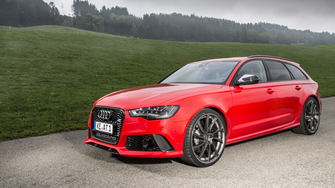 Red Audi Coupe on Green Grass Field During Daytime. Wallpaper in 1366x768 Resolution