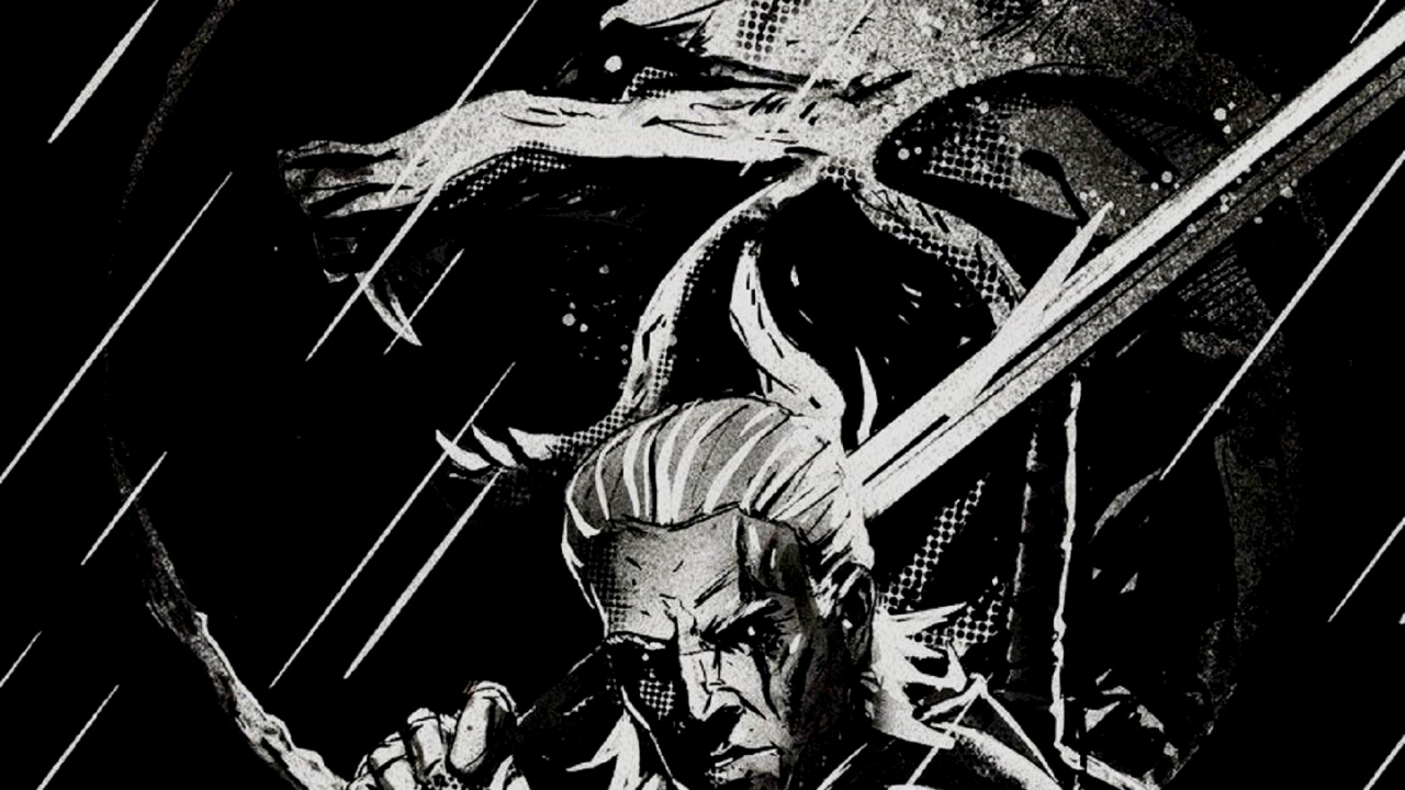 Blanco y Negro el Arte Del Brujo, The Witcher 3 Wild Hunt, Geralt de Rivia, Pelicula Alternativa Pósters, Arte. Wallpaper in 1280x720 Resolution