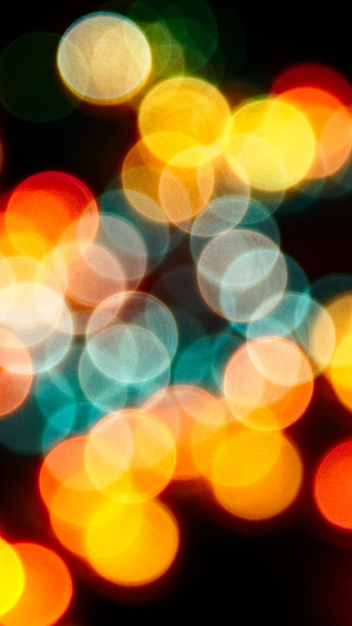 Luces Bokeh Amarillas y Verdes. Wallpaper in 720x1280 Resolution