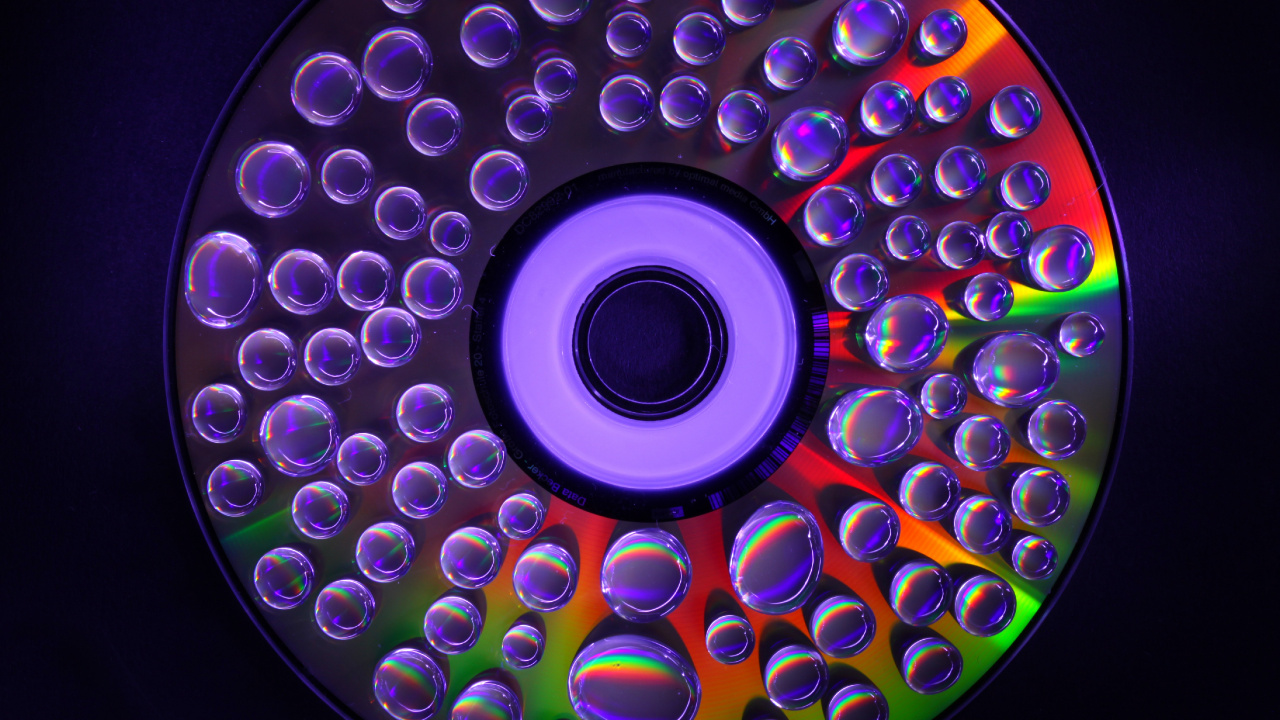 Data Storage Device, DVD, Circle, Technology, Colorfulness. Wallpaper in 1280x720 Resolution