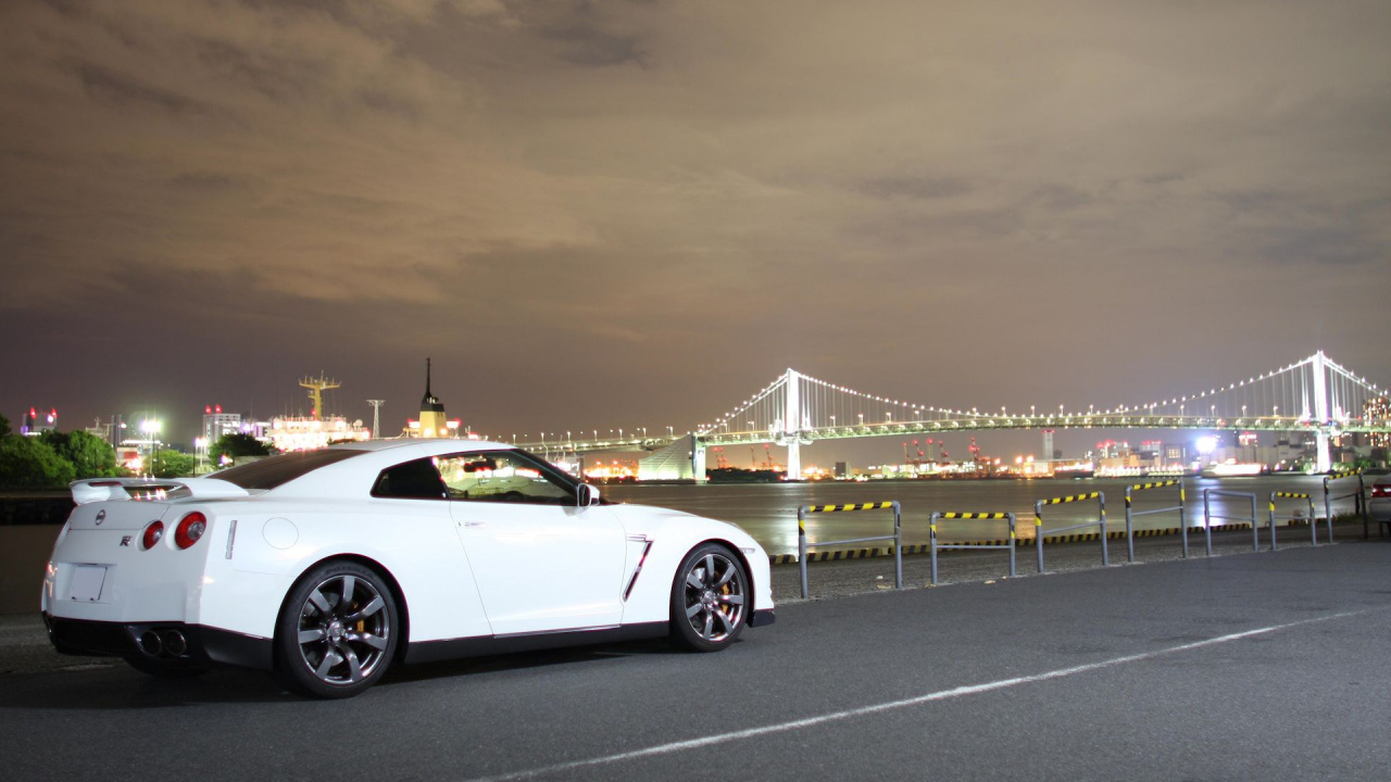 White Coupe on Road During Daytime. Wallpaper in 1280x720 Resolution