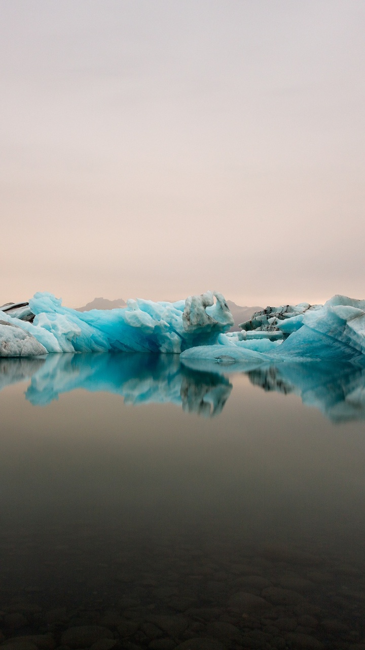 冰山, 冰川, 海冰的, 冷静, 极地冰盖 壁纸 720x1280 允许