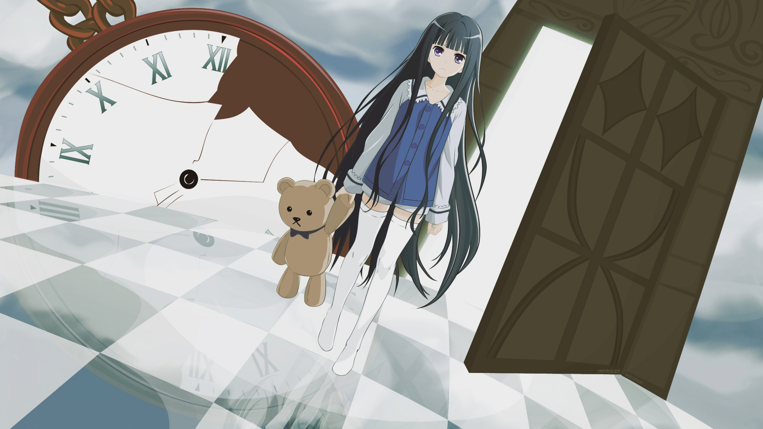 Mädchen im Weißen Kleid Anime-Charakter. Wallpaper in 2560x1440 Resolution