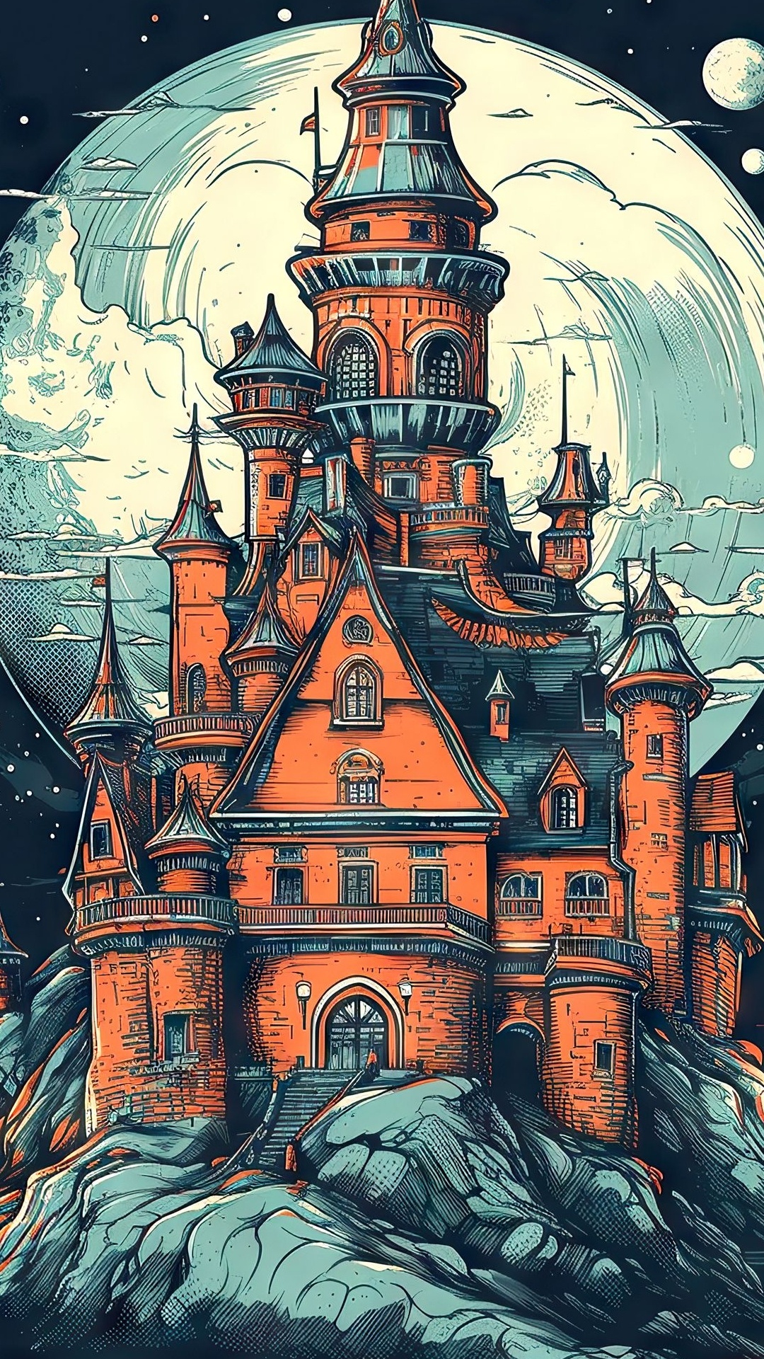 Medieval Architecture, Art, Architecture, Visual Arts, Drawing. Wallpaper in 1080x1920 Resolution