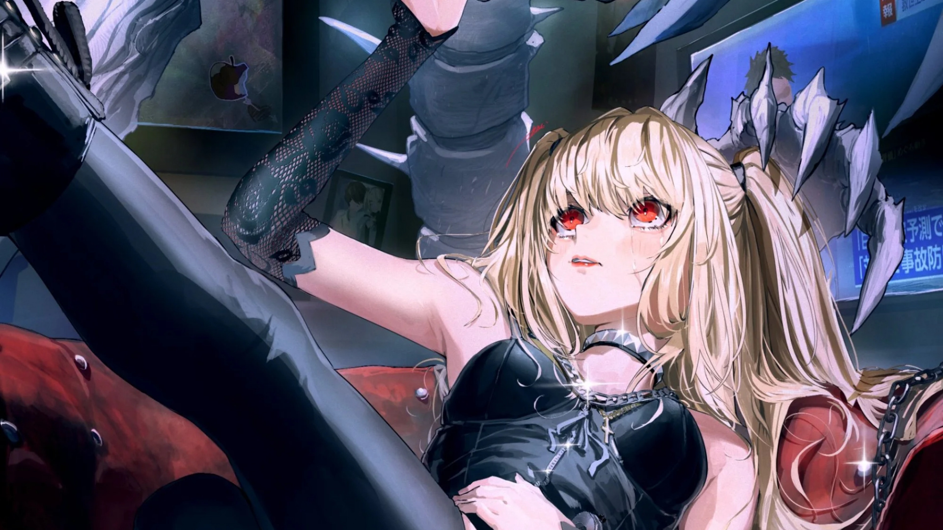 Misa Amane, Light Yagami, Movimiento Rápido Del Ojo, Ryuk, la Nota de la Muerte. Wallpaper in 1920x1080 Resolution