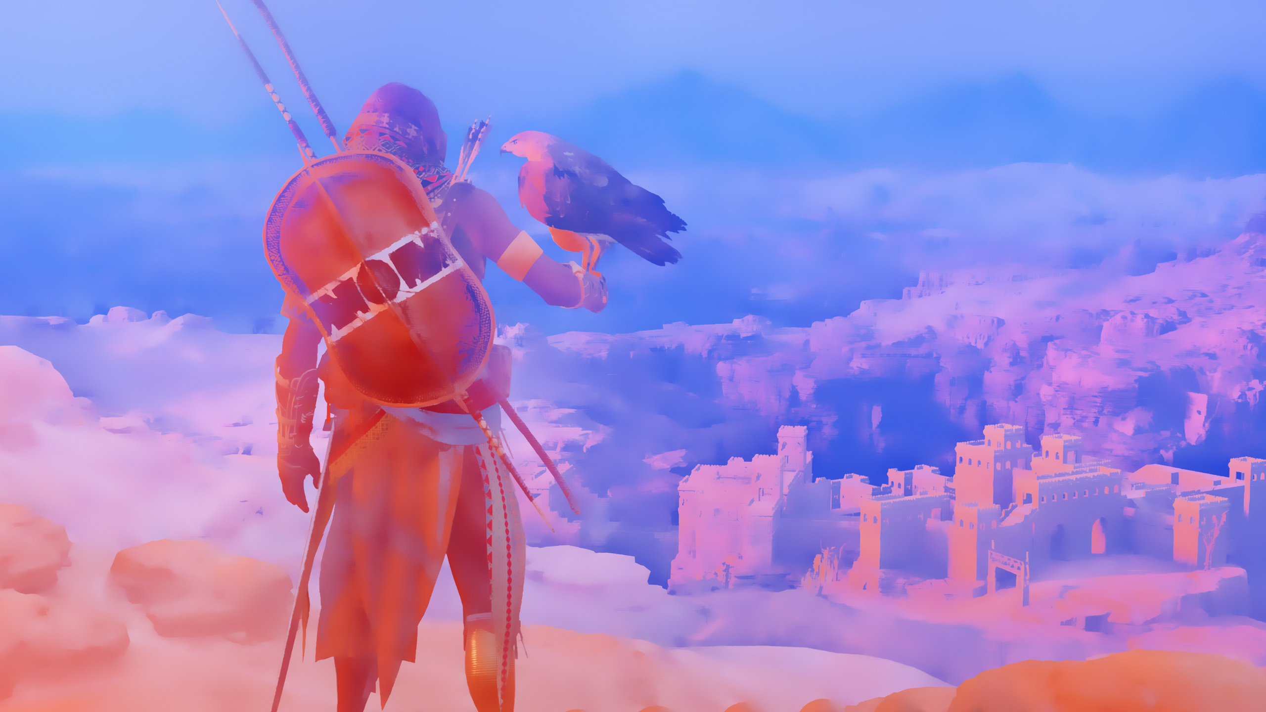 Assassins Creed Orígenes, Ilustración, Arte, Juego de Pc, Personaje de Ficción. Wallpaper in 2560x1440 Resolution