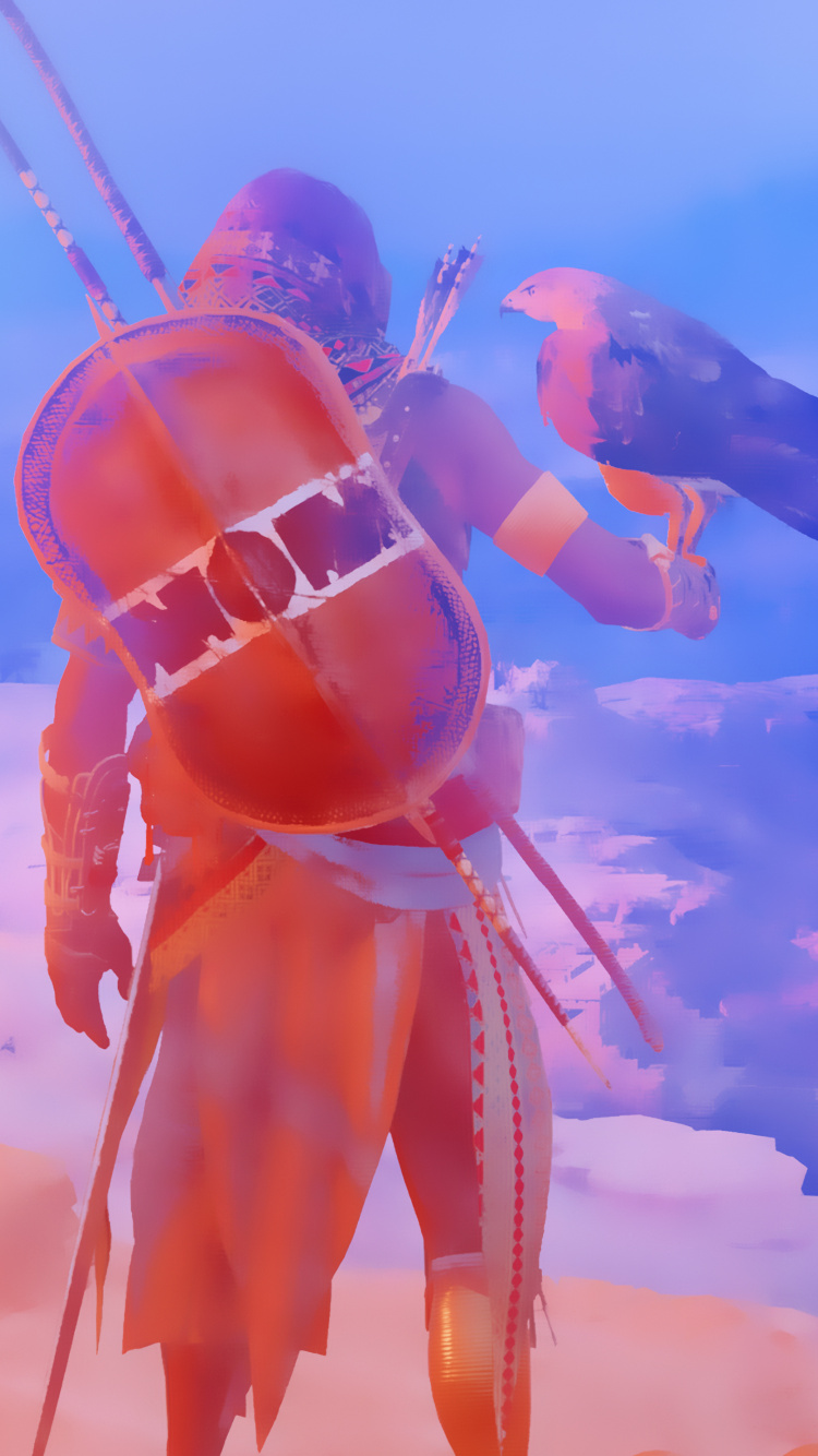 Assassins Creed Orígenes, Ilustración, Arte, Juego de Pc, Personaje de Ficción. Wallpaper in 750x1334 Resolution