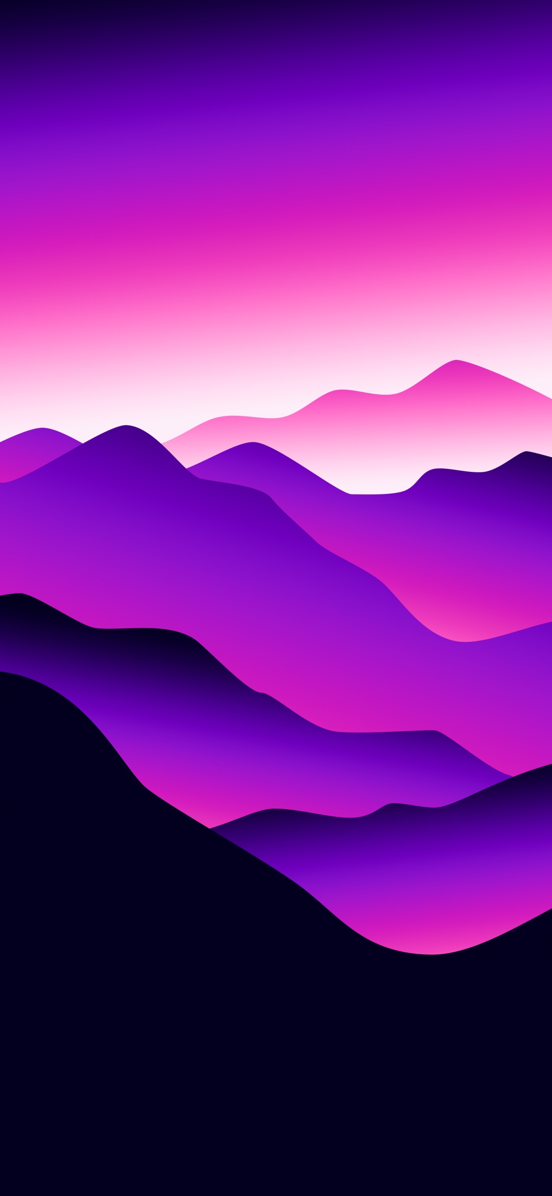 Atmosphere, Mountain, Purple, Natural Landscape, Afterglow. Wallpaper in 1125x2436 Resolution