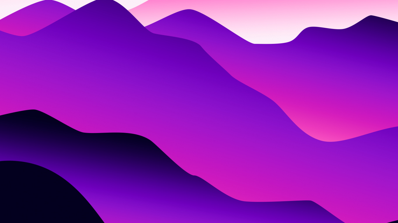 Atmosphere, Mountain, Purple, Natural Landscape, Afterglow. Wallpaper in 1366x768 Resolution