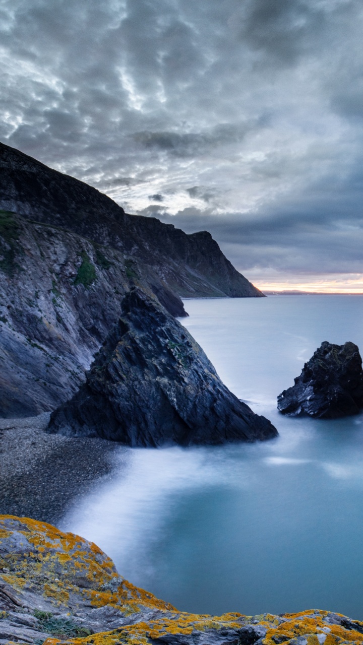 Nature, Cliff, Sea, Coast, Fjord. Wallpaper in 720x1280 Resolution