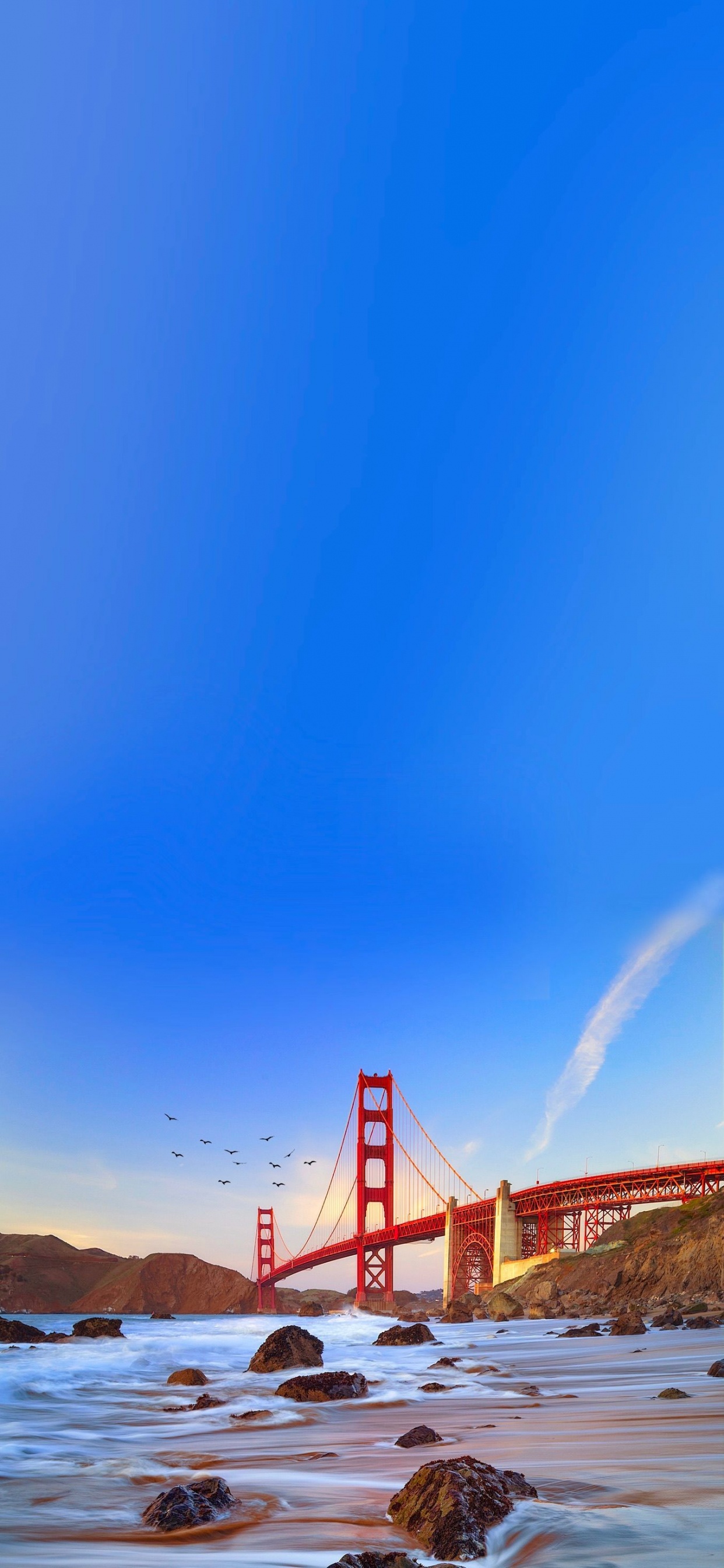 Golden Gate Bridge, San Francisco, Baker Beach, Le Golden Gate Park, Pont Suspendu. Wallpaper in 1242x2688 Resolution