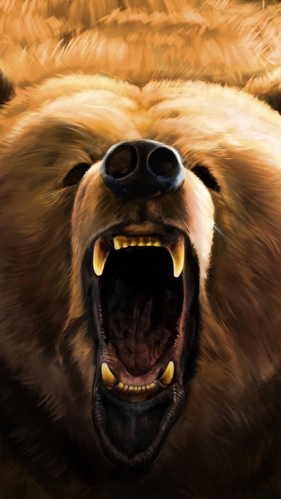 Brown Bear With Blue Eyes. Wallpaper in 1080x1920 Resolution