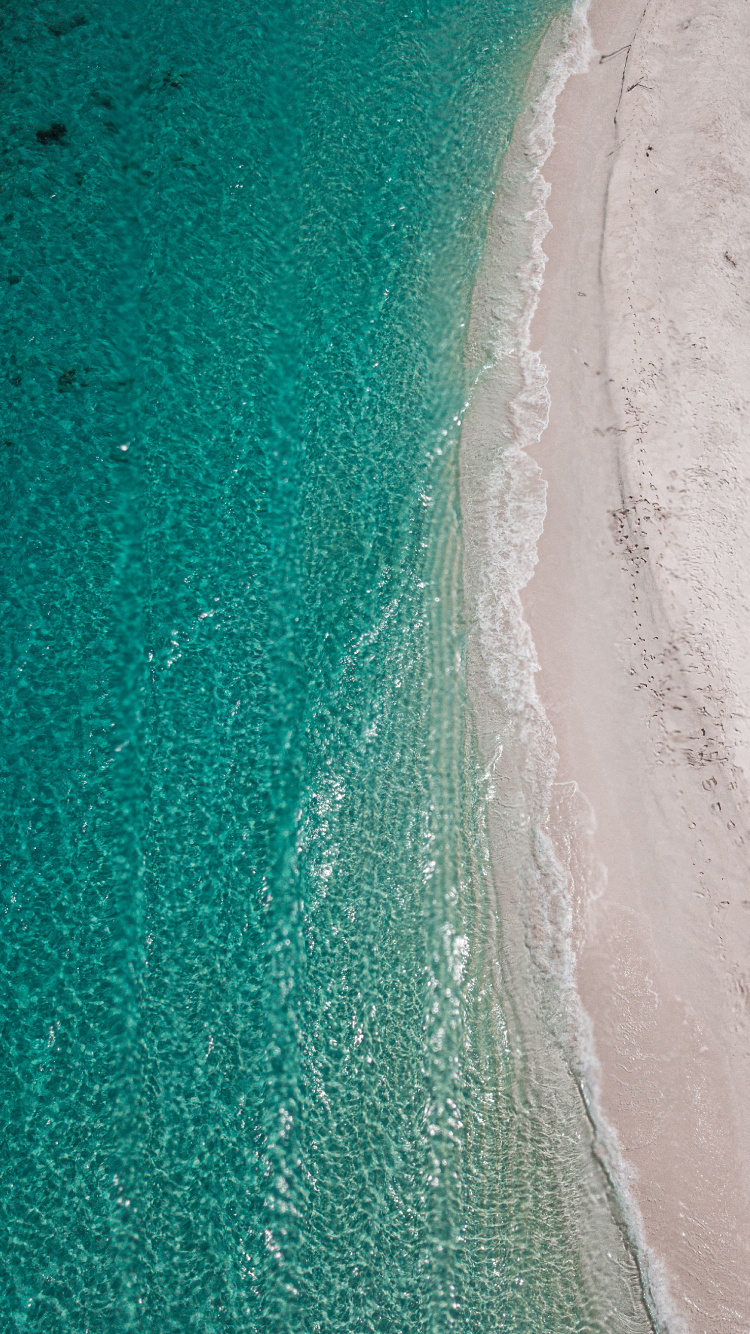 Ambiente, Costa, Arena, Azure, Mar. Wallpaper in 750x1334 Resolution