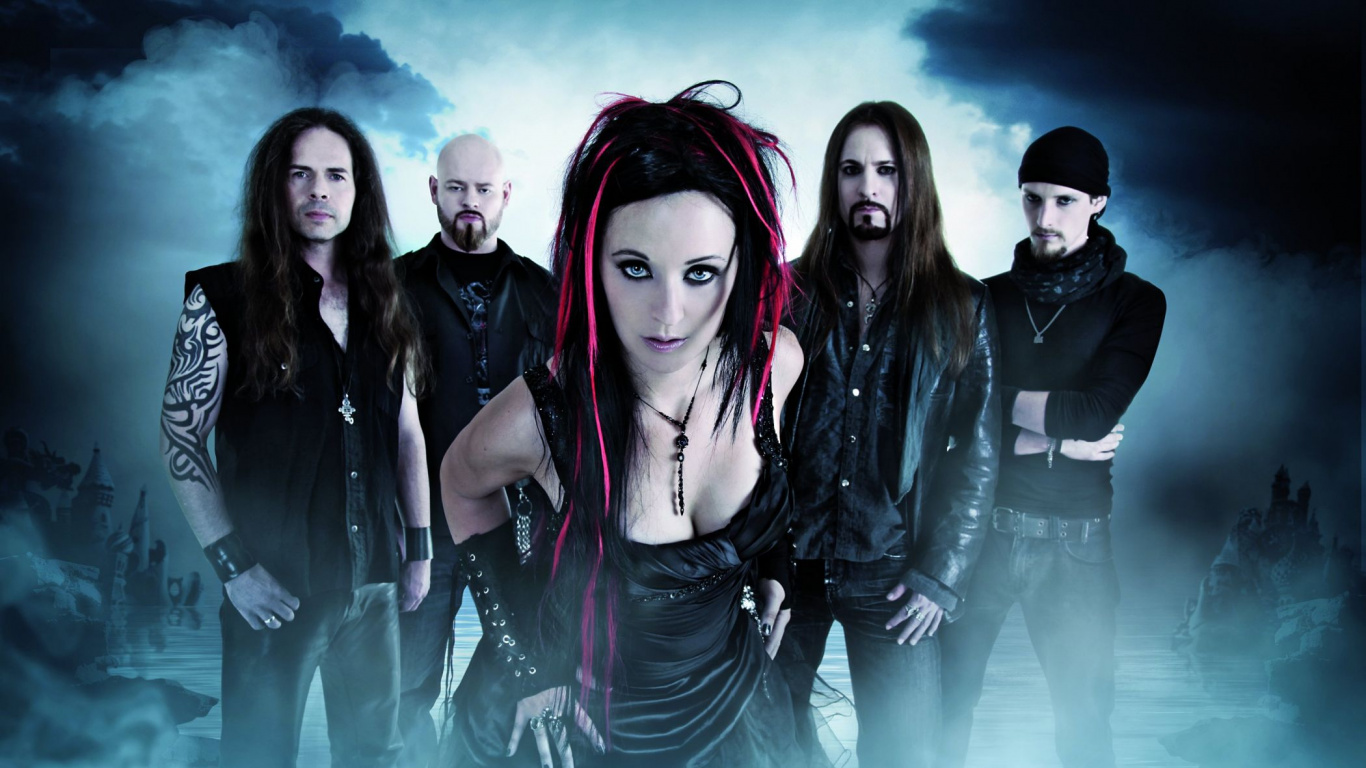 Manuela Kraller, Marco Heubaum, Xandria, Neverworlds End, Symphonic Metal. Wallpaper in 1366x768 Resolution