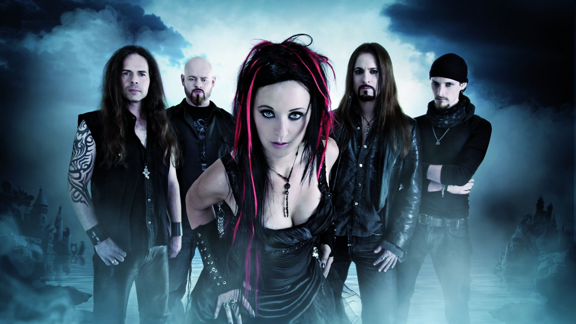 Manuela Kraller, Marco Heubaum, Xandria, Neverworlds End, Symphonic Metal. Wallpaper in 1920x1080 Resolution