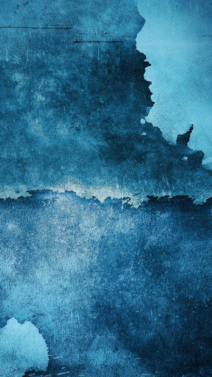 Blaue Und Weiße Abstrakte Malerei. Wallpaper in 720x1280 Resolution