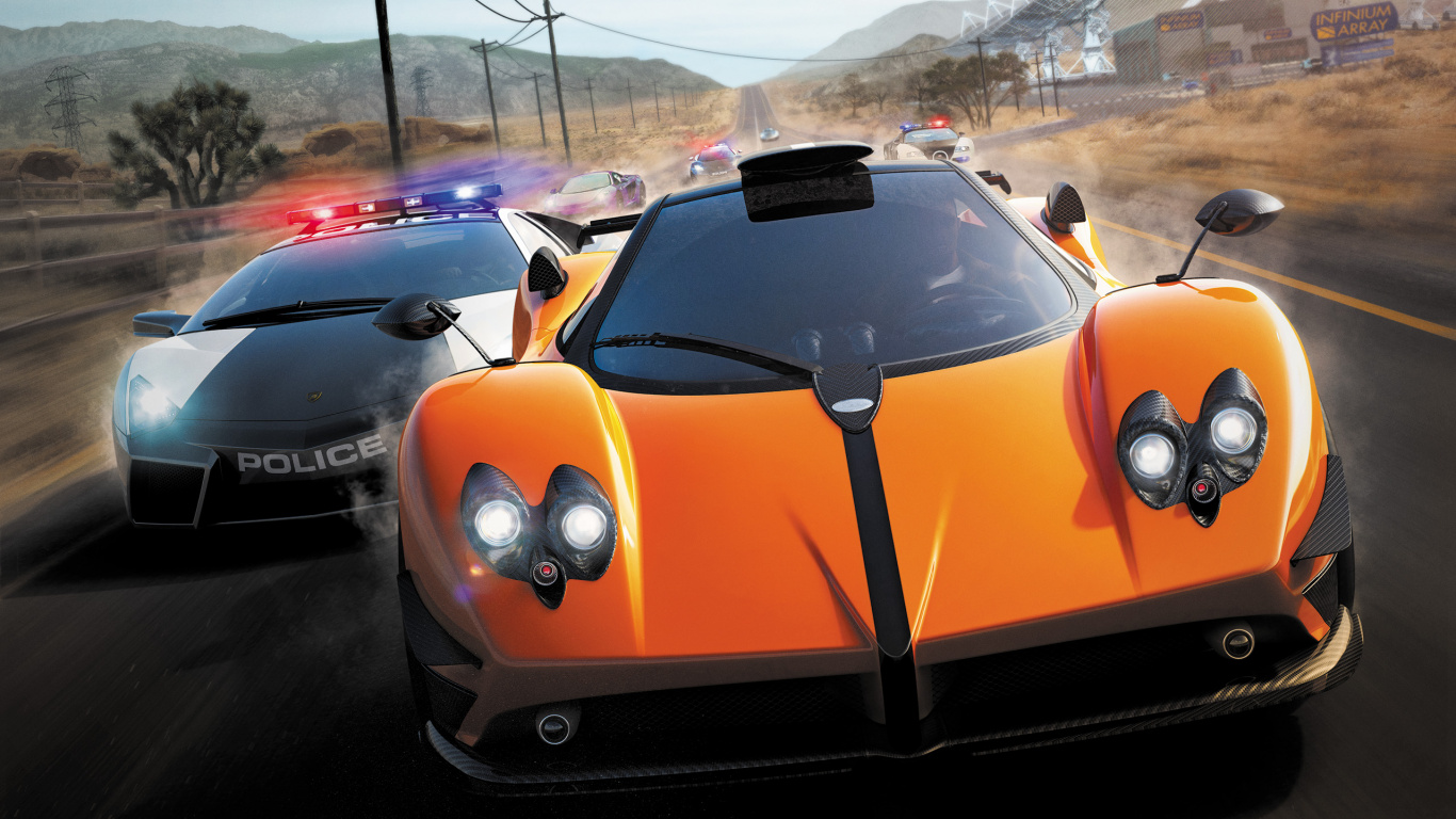 Orangefarbener Lamborghini Aventador, Der Tagsüber Auf Dem Parkplatz Geparkt Ist. Wallpaper in 1366x768 Resolution