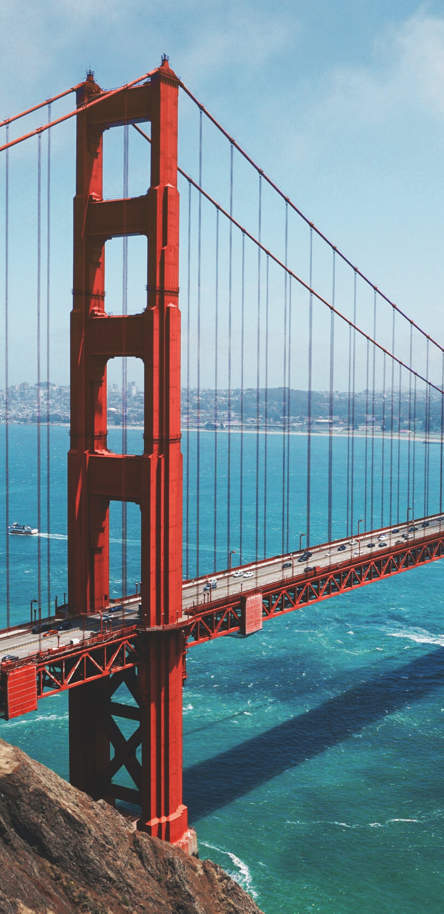 Golden Gate Bridge, Muir-Woods-Nationaldenkmal, Erholung, Reise, Wahrzeichen. Wallpaper in 1440x2960 Resolution