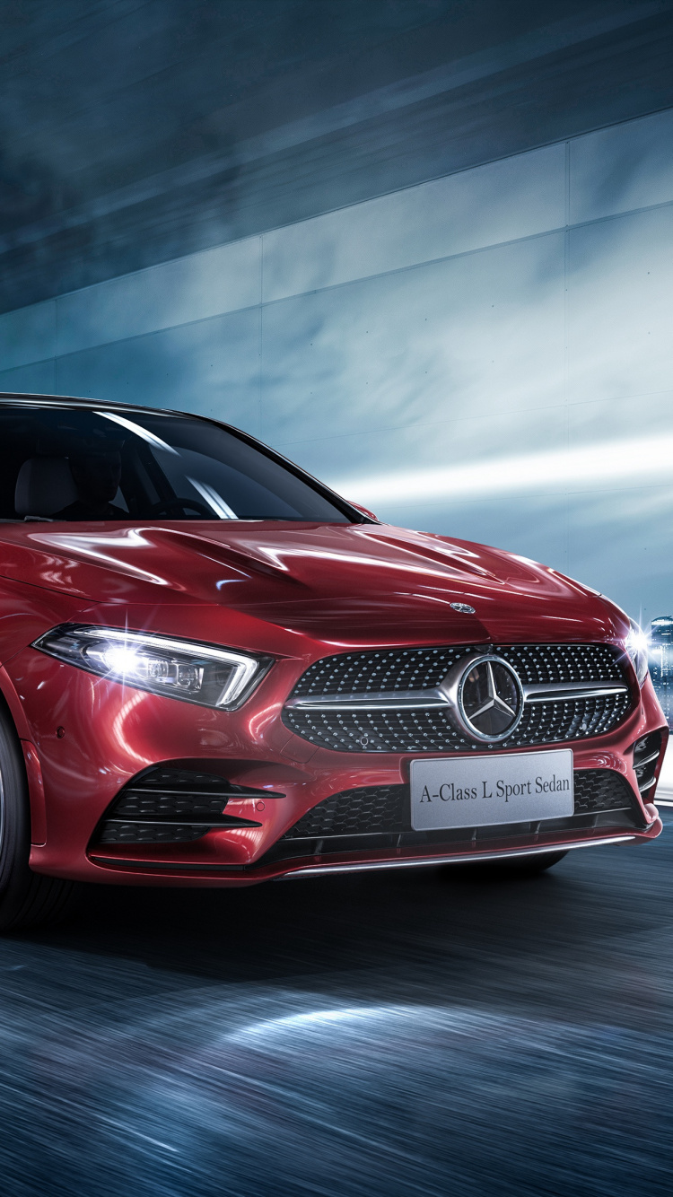 Rot Audi a 4 Coupé. Wallpaper in 750x1334 Resolution