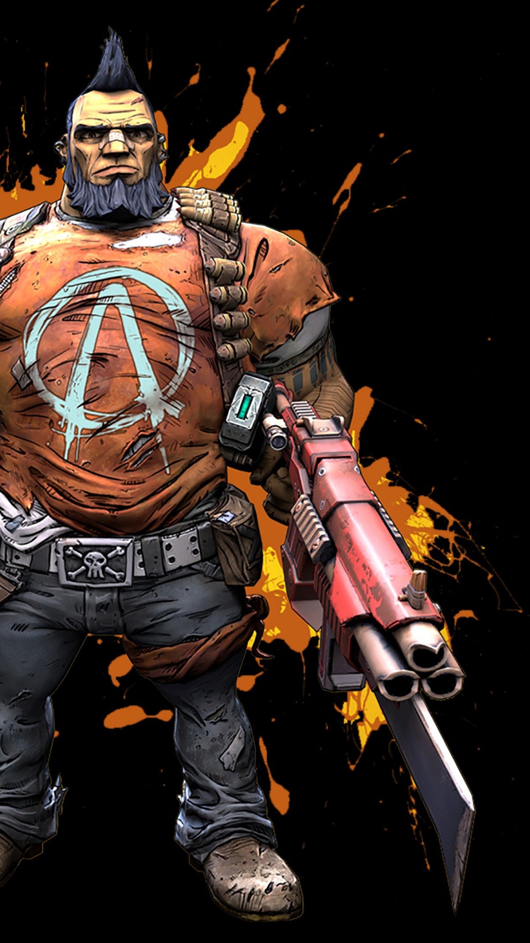 Borderlands 2, Action-Figur, Raum, Schwarz, Söldner. Wallpaper in 1080x1920 Resolution