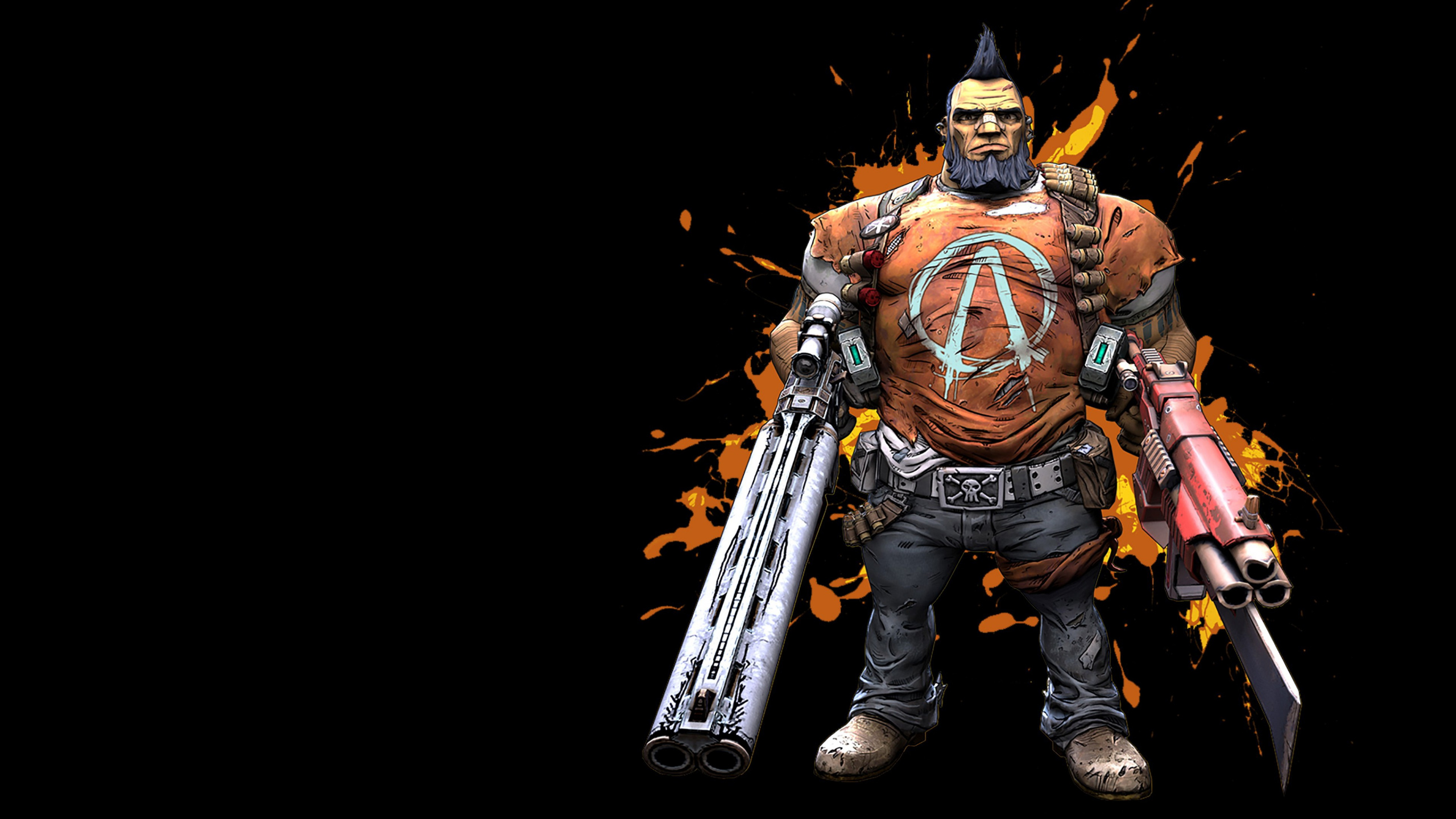 Borderlands 2, Action Figure, Space, Black, Mercenary. Wallpaper in 2560x1440 Resolution