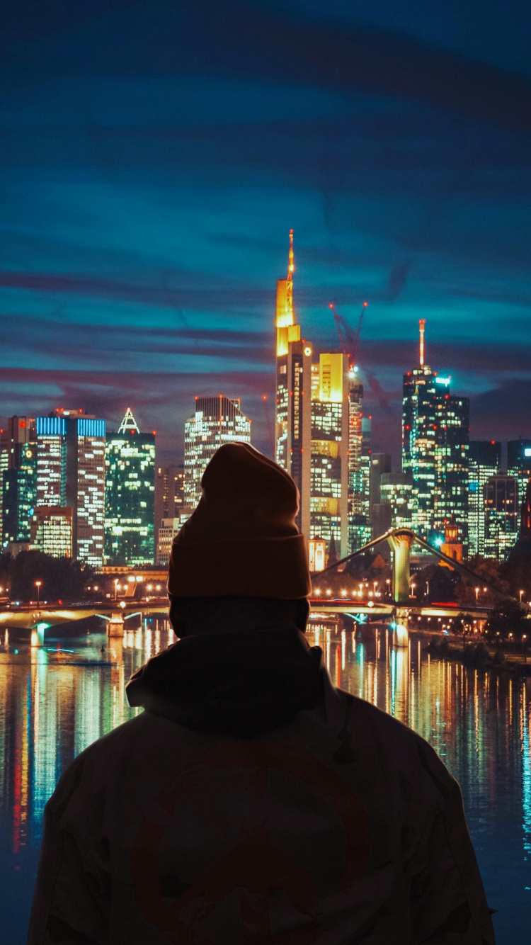 Cityscape, Water, Building, Cloud, Skyscraper. Wallpaper in 750x1334 Resolution