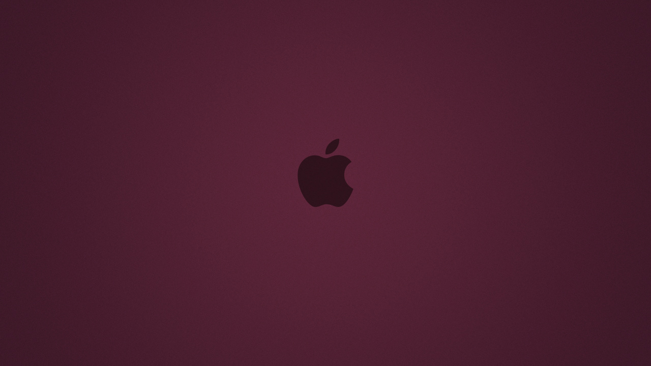 Rotes Apfellogo Mit Rotem Hintergrund. Wallpaper in 1280x720 Resolution