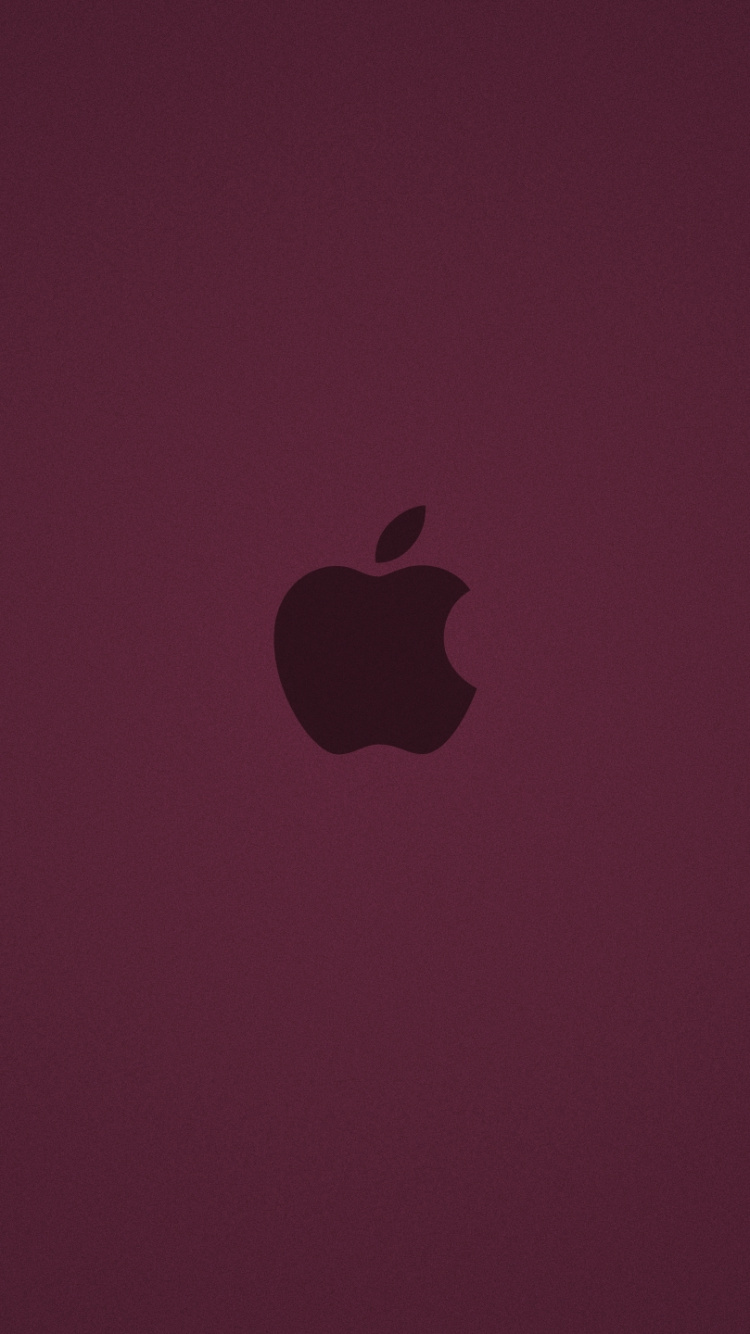 Rotes Apfellogo Mit Rotem Hintergrund. Wallpaper in 750x1334 Resolution